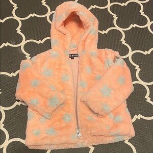 Steve Madden Peach and Light Blue Star Hoodie